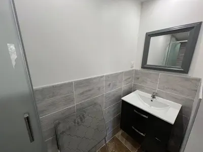 Salle de bains dans l'établissement Appart Montignac