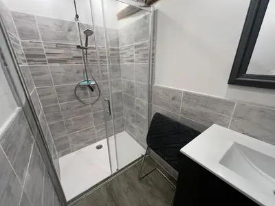 Salle de bains dans l'établissement Appart Montignac