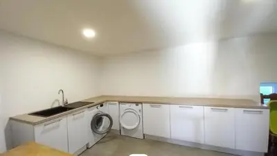 Cuisine ou kitchenette dans l'établissement Gite agréable en Creuse