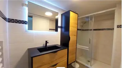 Salle de bains dans l'établissement Gite agréable en Creuse