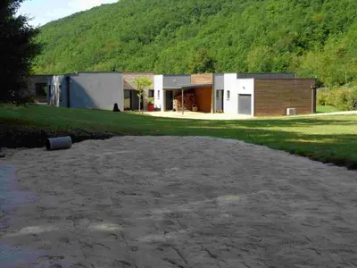 Vue générale sur la montagne ou vue sur la montagne depuis la villa