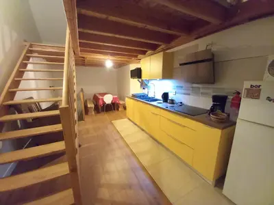 Cuisine ou kitchenette dans l'établissement Via Lactéa