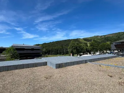 Vue générale sur la montagne ou vue sur la montagne depuis l'appartement