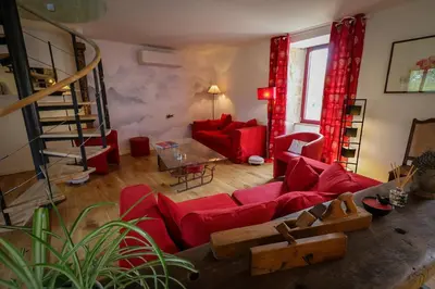 Coin salon dans l'établissement La Maison de Pierrot