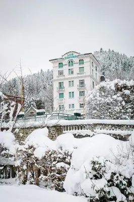 L'établissement Nid douillet avec balcon et vue montagne Mt Dore en hiver