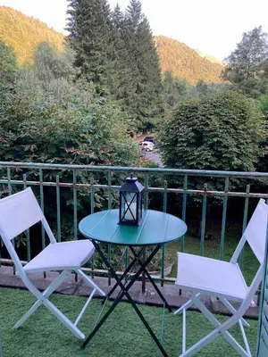 Vue générale sur la montagne ou vue sur la montagne depuis l'appartement