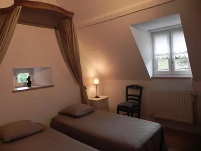 Un ou plusieurs lits dans un hébergement de l'établissement Gîte de France La rapiette 3 épis - Gîte de France 4 personnes MAE-3701