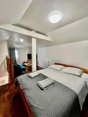 Un ou plusieurs lits dans un hébergement de l'établissement Duplex Aristide Briand 5 min gare-DABNB