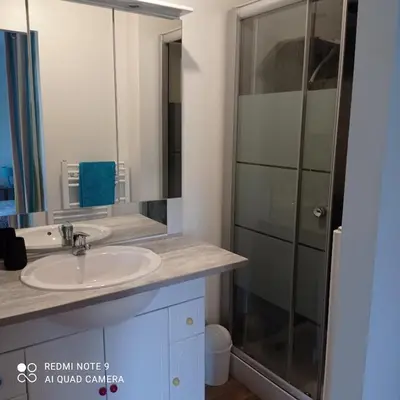 Salle de bains dans l'établissement Le petit nid aux bords de vienne