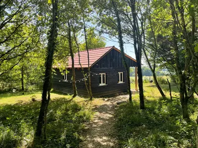 Paysage naturel près de le chalet