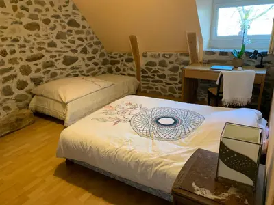 Un ou plusieurs lits dans un hébergement de l'établissement Gîte des 2 Lacs