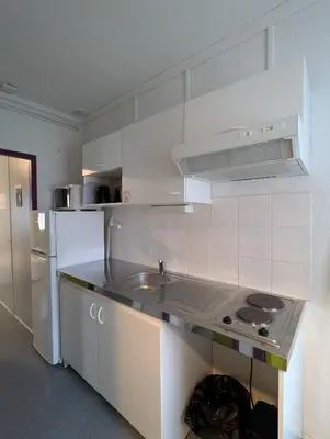 Cuisine ou kitchenette dans l'établissement VVF Cantal Salers Vendes