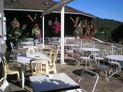 Vue générale sur la montagne ou vue sur la montagne depuis l'hôtel