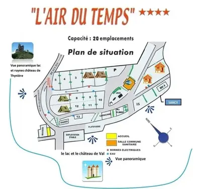 Plan de l'établissement Camping 3 étoiles - ccaidff