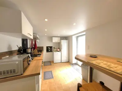 Cuisine ou kitchenette dans l'établissement Au fil de la Bontat Vézère