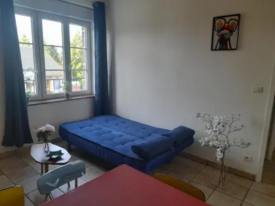 Coin salon dans l'établissement gite de l'auberge