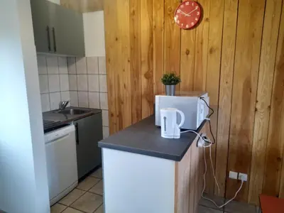 Cuisine ou kitchenette dans l'établissement gite de l'auberge