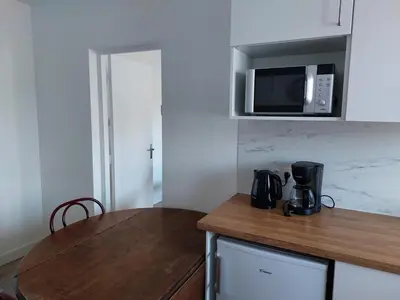 Cuisine ou kitchenette dans l'établissement Appartement en plein cœur du Massif du Sancy