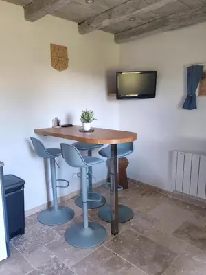 Télévision ou salle de divertissement dans l'établissement Gite a collonges la rouge avec spa