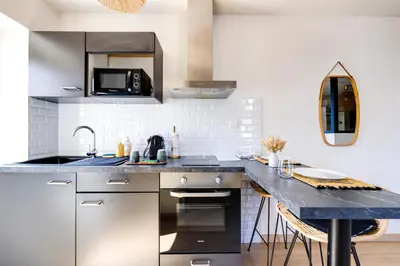 Cuisine ou kitchenette dans l'établissement Le Herriot 4 Hyper Centre 5min de la Gare à pied