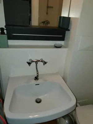 Salle de bains dans l'établissement Studio en montagne