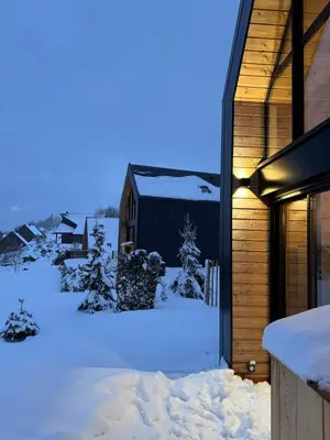 L'établissement Chalet 15 en hiver