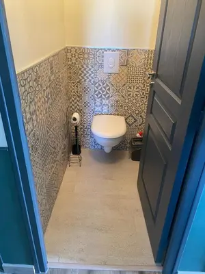 Salle de bains dans l'établissement Chez Nono et Nana