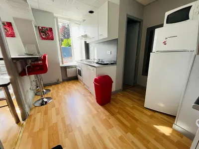 Cuisine ou kitchenette dans l'établissement F2 Pensée