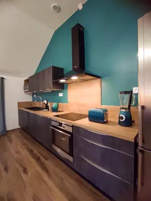 Cuisine ou kitchenette dans l'établissement Jungalow - tidordognehomes