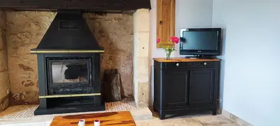Cuisine ou kitchenette dans l'établissement La petite maison du Ramail