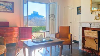 Coin salon dans l'établissement Villa Catherine