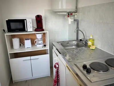 Cuisine ou kitchenette dans l'établissement Appartement double à Limoges