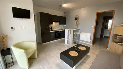 Cuisine ou kitchenette dans l'établissement Joli petit appartement sur les hauteurs de BRIVE