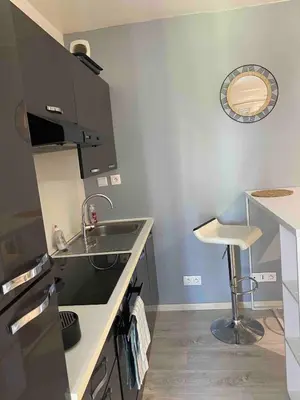 Cuisine ou kitchenette dans l'établissement Joli petit appartement sur les hauteurs de BRIVE