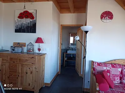 Cuisine ou kitchenette dans l'établissement Chalet Chez Picou