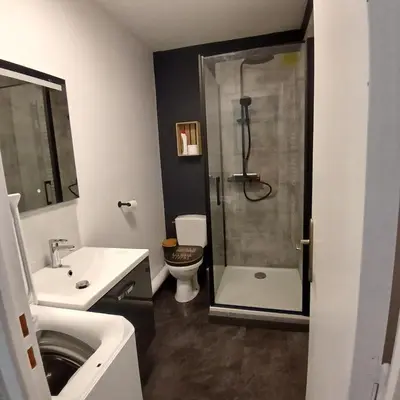 Salle de bains dans l'établissement joli T2