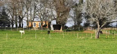 Jardin de l'établissement La Petite Maison dans La Mégie Tiny House