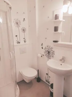 Salle de bains dans l'établissement Charmant studio, cœurdeSouillac tidordognehomes