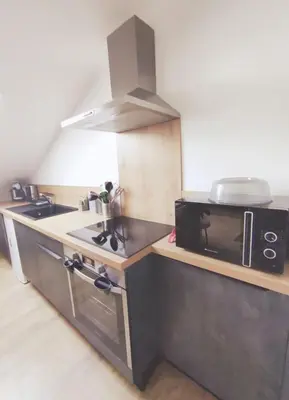 Cuisine ou kitchenette dans l'établissement Atypique, cœurdeSouillac, tidordognehomes
