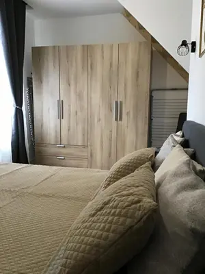 Un ou plusieurs lits dans un hébergement de l'établissement Appartement Sous les Etoiles pour 6 personnes