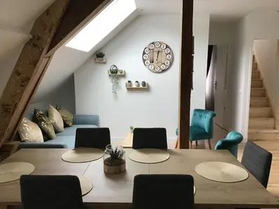 Coin salon dans l'établissement Appartement Sous les Etoiles pour 6 personnes