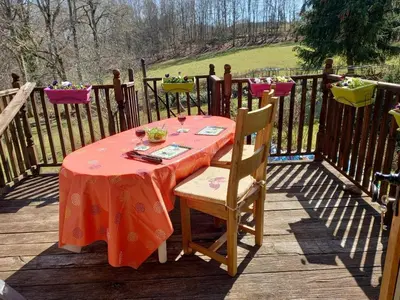 Balcon ou terrasse dans l'établissement La Grange