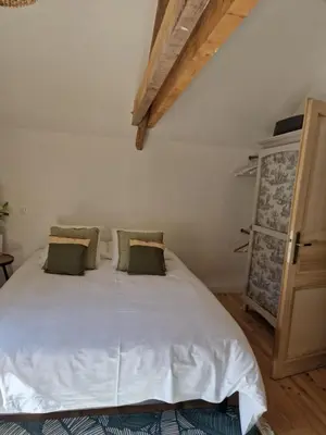 Un ou plusieurs lits dans un hébergement de l'établissement La Grange Périgord - Sarlat - Piscine privée