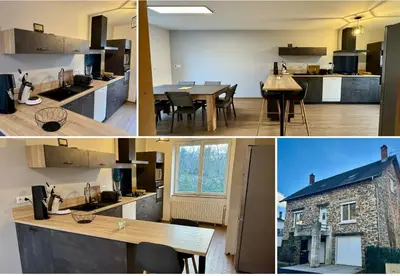 Cuisine ou kitchenette dans l'établissement Maison individuelle à deux pas du château de Pompadour et de l'hippodrome !