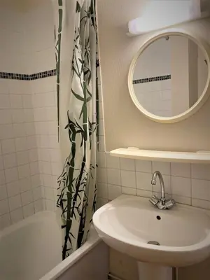 Salle de bains dans l'établissement Appartement double à Limoges