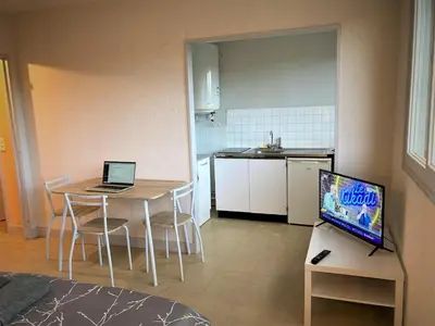 Cuisine ou kitchenette dans l'établissement Appartement double à Limoges
