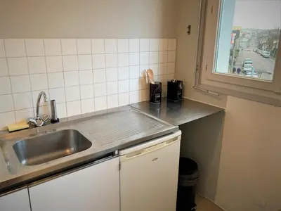 Cuisine ou kitchenette dans l'établissement Appartement double à Limoges