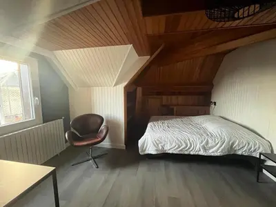 Un ou plusieurs lits dans un hébergement de l'établissement Grand Gîte le Skieur à Besse