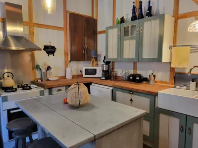 Cuisine ou kitchenette dans l'établissement Loft Apartment at Moulin SAGE