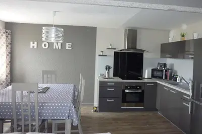 Cuisine ou kitchenette dans l'établissement Appartement pied des pistes